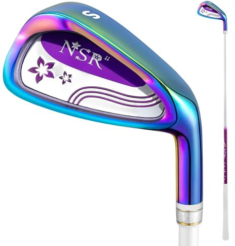 PGM Hierro de golf para mujer #7 – Club diestro para principiantes, práctica y competición – TIG026-14, cabeza de acero inoxidable ligera y duradera, diseño fácil de balancear para mujeres