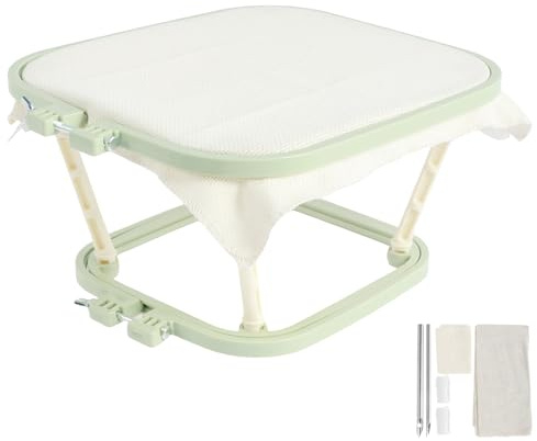 Adjustable Embroidery Frame Lap Stand Cross Stitch Hoop Tool 2 Layer Needlework Lap Stand, Cross Stitch Accessories Easy Installation (Set)