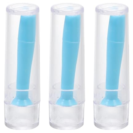 Healeved Outil de Retrait de Lentilles en Silicone 3 Pièces Bâtonnet à Ventouse Compact pour Lentilles de Contact Rigides Accessoire de Soin Portable Voyages