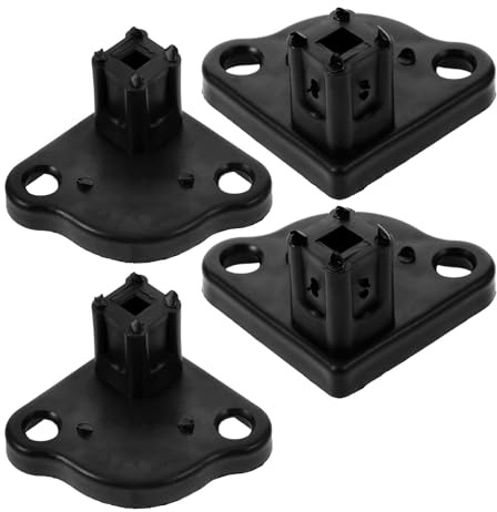 IOBIDDYS Soporte para Toldo de RV 4piezas Negro PP, Repuestos de Carpas | Montaje Sencillo y Compacto, Uso Exterior Versátil, Piezas para Vehículo Recreativo y Tienda de Campaña