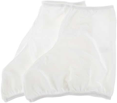 MOBUTOFU Copriscarpe per Pattini da Ghiaccio in Flanella Bianca Protettivi ed Elastici, Taglia, per Pattinaggio Artistico e Protezione Facile da Indossare