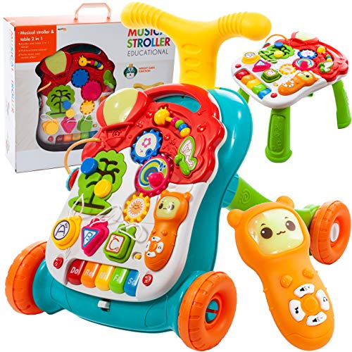 MalPlay Laufwagen Bunt mit Spieltisch und Baby Piano Lauflernwagen Lauflernhilfe Gehhilfe Musik für Babys ab 6 Monaten 5901924216421 multicoloured