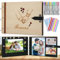 SEEALLDE Album Fotografico Scrapbooking in Legno 60 Pagine Nere Libro degli Ospiti di Nozze Regalo di Natale di Compleanno