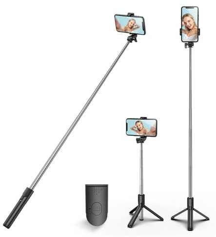 XIHAMA Selfie Stick trípode, trípode Estable con Mando a Distancia inalámbrico Desmontable Compatible con iPhone, Samsung, LG, Google Smartphones