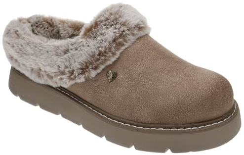 Skechers Women's Keepsakes Lite Cozy Blend Slipper, Taupe Textile, 5.5 UK