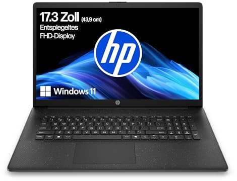 HP Laptop mit 17,3 FHD Display, AMD Ryzen 3 7320U, 8 GB DDR5 RAM, 512 GB SSD, AMD Radeon Grafik, Windows 11, QWERTZ, Silber inkl. 25 GB Dropbox-Speicher für 12 Monate