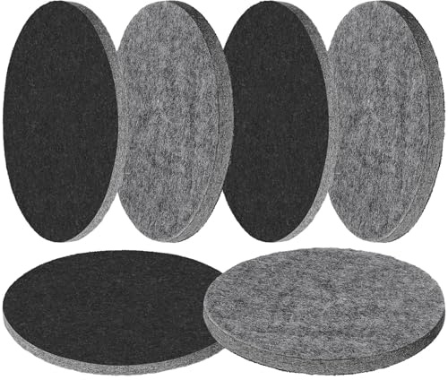 6 Disco de pulido de fieltro 125 mm para lijadora excéntrica almohadilla de pulido de fieltro para vidrio, almohadillas de pulido para automóviles, almohadilla de fieltro con velcro de 125 mm