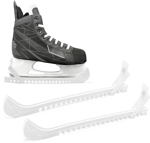 1 Paire Protège Lame Patin a Glace,Protection Patins a Glace pour Hockey Artistique,Protege Lames Patins à Glace Réglables pour Enfants Adultes (Weiß)