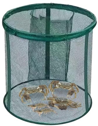 Panier de pêche flottant – Cage de rangement pliable en filet de poisson, panier flottant portable | Piège à poisson vivant multi-usage, maille en nylon à séchage rapide, grande capacité pour truite