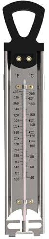 Candy Thermometer with Pot Clip, Deep Fry Oil Food Cooking Kitchen Instant Read Thermometer for Jam, Syrup, Jelly, and Deep Fry, Stainless Steel Kitchen Accessories Candy Thermometer for Candy Making