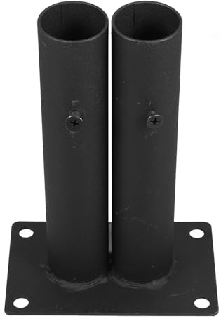 Zerodeko Garden Fence Base Set with Dual Tube Insert Support Plastic Fence Holder for Courtyard and Balcony Dog Barrier Fixed Stand Accessory