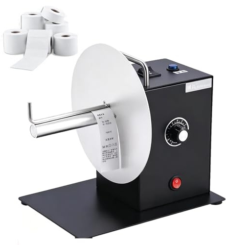 Automatisk spolningsmaskin, justerbar hastighet 0-390 rpm, dubbelriktad funktion, spola tillbaka bredd 10-120 mm, max återspolningsdiameter 200 mm för kläder och logistik