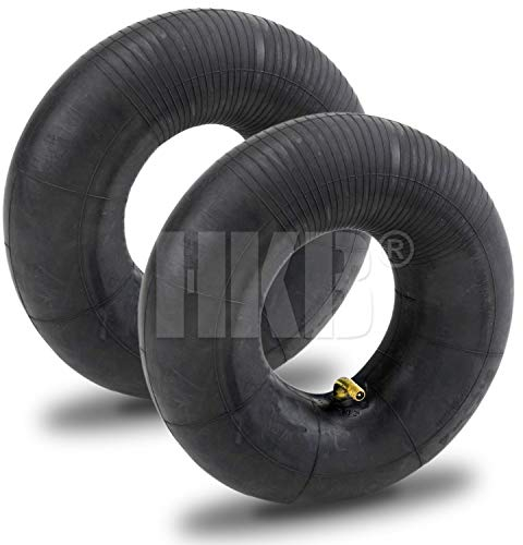 HKB® 2 x Schlauch für Luftrad Typ 3.00-4, Winkelventil mit Kappe, Gummi schwarz, ideal für Sackkarren, Bollerwagen, Transportwagen !! Paketversand !!