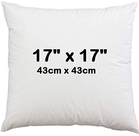 Maria Luxury Bedding & Linen 17 x 17 (43cm x 43cm) Hypoallergenic Cushion Inner Pads, Pillow Insert Sham, Inners, Insert Fillers, Stuffer Hollow Fiber Cushion Pads - Pack of 1