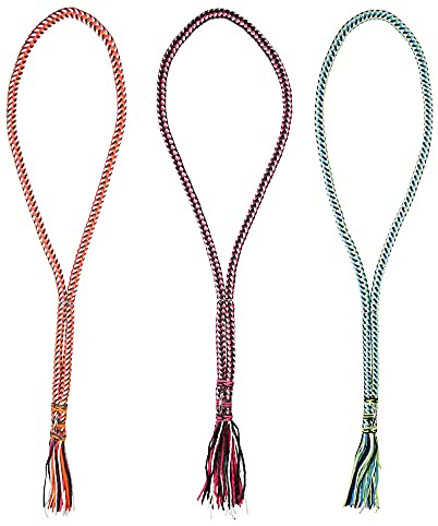 Pfiff 102932 - Anello rotondo intrecciato per cavalli, regolabile, lunghezza 170 cm, colore: Arancione/Bianco