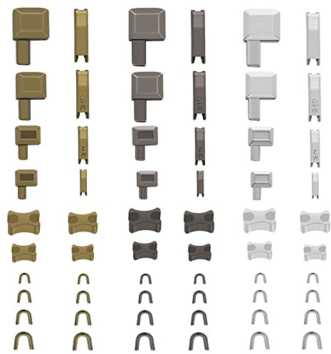 ASTER 60 piezas de metal con cierre de cabeza con cremallera deslizante, pasador de inserción de retenedor, deslizadores inferiores con cremallera, kit de reemplazo de costura de chaqueta