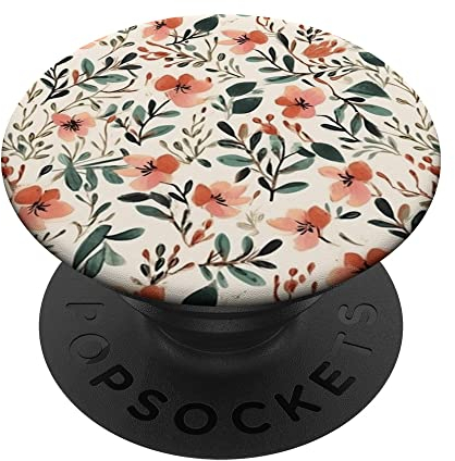 Botanische Blüten Blätter Blumenmuster Ästhetik Aquarell PopSockets Klebender PopGrip