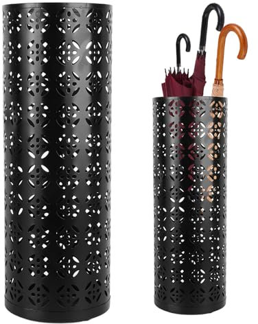 Fabater Portaombrelli in Metallo - Design Cavo per Interni, Ingresso, Ufficio, Casa (Black)