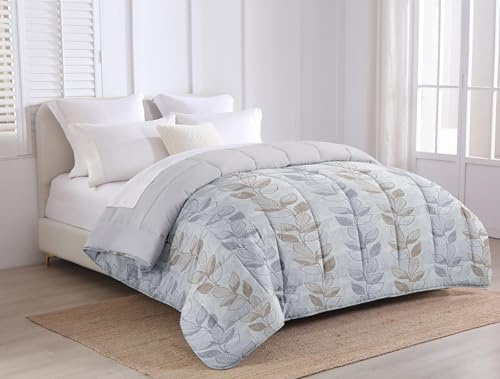 MANEMI - Edredon Estampado con Relleno de Fibra, Edredon Cama Matrimonio, 250 x 240cm, Tejido Suave y 100% Poliéster
