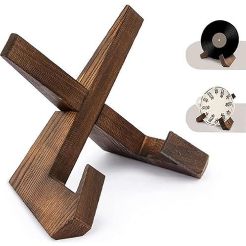 Meafeng 6.5 Inch Wooden Picture Frame Stand, Plate Display Stand, Tabletop Decorative Picture Stand For Display Collection (Wood Color)