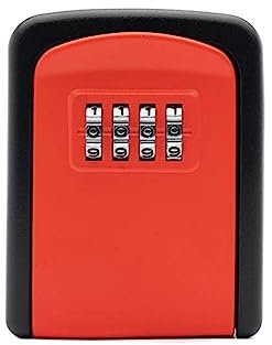 Coffre-fort, coffre-fort domestique, Boîte de serrure à clé, coffre-fort à clés en acier inoxydable fixé mur, résistant aux intempéries, boîte de rangement à 4 clés à combinaison for une utilisation e