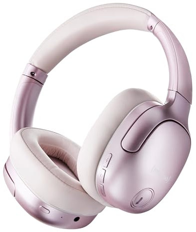 Intenso O400HA Casque Supra-auriculaire Hybride, réduction Active du Bruit, jusqu'à 75 Heures d'autonomie et Bluetooth 5.3, avec Mode Musique, Mode Transparent et Temps de Charge Rapide, Rose