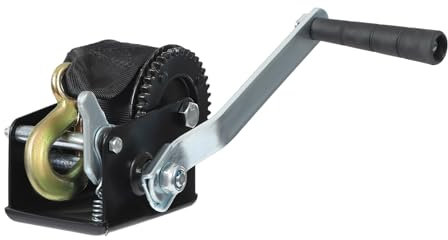 Cabrestante manual con cinta de nailon de 5 m, carga máxima de 360 kg, cabrestante manual para barcos