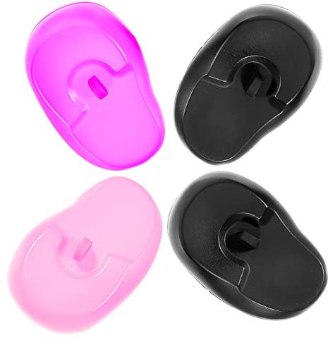 TOBBOMEY 4piezas Fundas De Silicona Para Orejas Para Teñir Cabello Protección Ligera y Duradera Contra Tintes Adecuadas Para Salón y Uso Diario