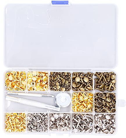 Kit da pinze per punzonatura a doppio tappo da 300 pezzi per perforazione in pelle