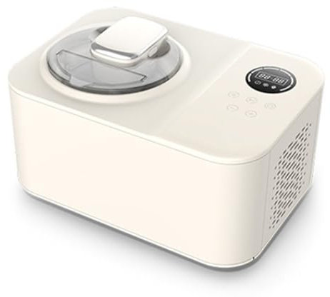 XSDAJSD Sorbetière Automatique à compresseur avec écran LCD, arrêt Automatique, Amovible et Lavable, pour yaourts glacés, Glaces et sorbets