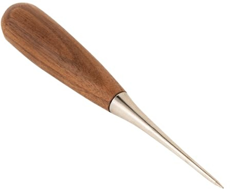 ZLKSKER 1 punteruolo in legno di noce, per foratura e posizionamento dei fori, strumento fai da te fatto a mano