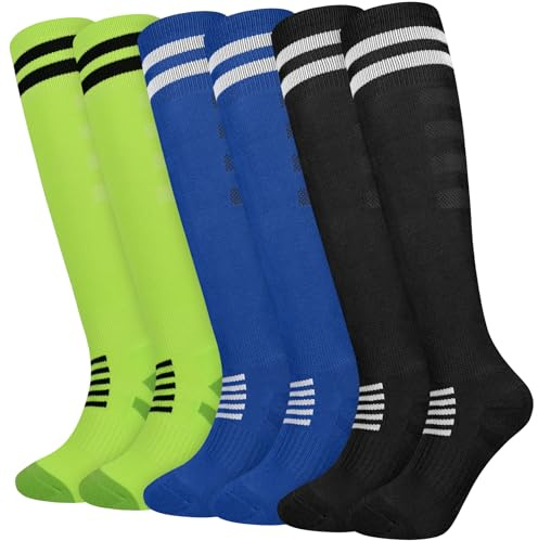 srclo Kids Football Socks Boys Girls Junior Youth Sports Socks Athletic Sock Basketball Running,Training,Rugby,Hockey 6-12Year