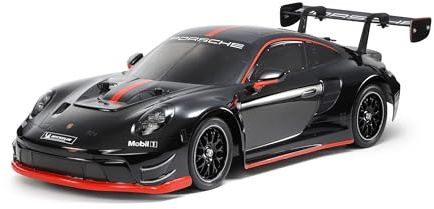 Tamiya 47512 1:10 RC Porsche 911 GT3R (992) lackerad TT-02 – fjärrstyrd bil, fordon, modelltillverkning, montering, hobby, RC byggsats