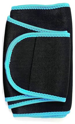 GUTEINTE Fascia Addominale Dimagrante Fascia Snellente per Pancia Lombare in Neoprene, Cintura Fitness, Cintura da Allenamento, Cintura Regolabile per Sudare (1, Nero Celeste, Taglia Unica)