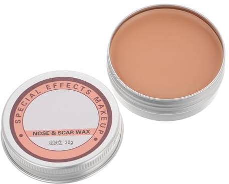 Warmhm Cera de Maquillaje para Cicatrices Falsas Halloween 30 G Color Cera Modeladora Resistente al Agua para Maquillaje Teatral y Efectos Obsequios Adecuado para Cosplay