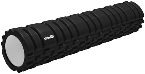 VirtuFit Rullo per massaggi a griglia in schiuma – 62 cm – Nero