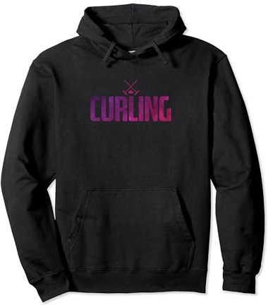 Curling Eisstein Curling Besen Wintersport Pullover Hoodie
