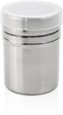 Tabanzhe Stainless Steel Powder Shaker Mini Flour Sugar Salt Sifter with Lid Fine Mesh Flour Duster Sprinkler for Kitchen Crafts Cake Decorating for Spice Baking Flour Cocoa and Coffee