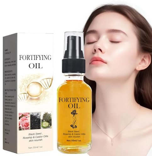 Huile De Lin Pour Visage, Huile De Ricin De Lin, Huile De Graine Noire, Sérum Pour Le Visage À L'huile De Rose Musquée, Huile Hydratante Et Nourrissante/Huile Corporelle Quotidienne(1PACK)