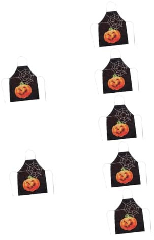 Amosfun 7 Stk Schürze halloween halllowen strechguertel herren linolwalze einkoch baumwoll putztuch Kostüme für Erwachsene Kürbis verkleiden schwarzes Kochkleidung Baumwolle Orange