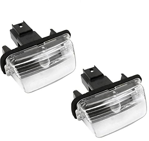 Partsline (Lot de 2) Éclairage Lumière de Plaque d'Immatriculation avec Ampoule compatible avec BERLINGO C3 C4 C5 DS4 SAXO XSARA 206 207 306 307 308 406 4027 5008 PARTNER - 6340A3 6340.A3