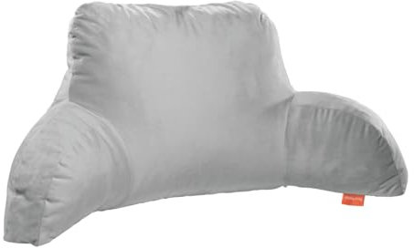 sleepling Lesekissen mit Armlehnen, steingrau, Rückenkissen Bettsitzkissen 85 x 40 x 40 cm, Made in EU