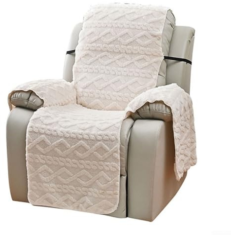 Protector de sofá funcional diseñado para sillas de masaje, lavable a máquina y fácil de mantener (beige)