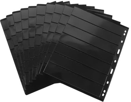 Gadpiparty 10fogli Album Per Collezionisti Di Francobolli Di Pagine Standard Buste Per Raccolta Di Francobolli Mobili Porta e Monete Protezione Efficiente Per Carte e Foto