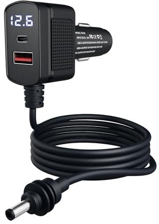 Adattatore Auto per Starlink Mini di MMOBIEL – Caricatore USB da Accendisigari 12V–24V DC – Cavo Resistente da 3M (60W), Doppie Porte USB-C e A (33W), Display LCD della Tensione – Auto, Camion, Camper