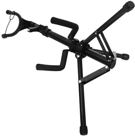 OSOLADY Soporte de Violín Negro Diseño Estable de Trípode y Plegable Ergonómico, Soporte Vertical Telescópico por Gravedad Adecuado para Exhibición y Uso Profesional