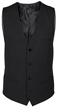GREIFF Größe 62 Gastro Moda Herren Service Weste Regular Fit Schwarz Modell 8202