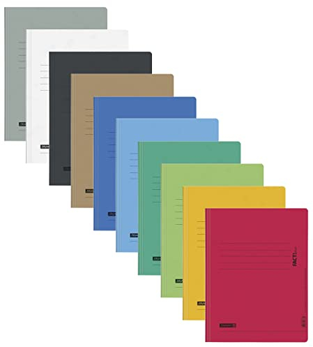 Brunnen Schnellhefter Papphefter 10 Farben extra stark 375g (10er Pack, Farb Mix)