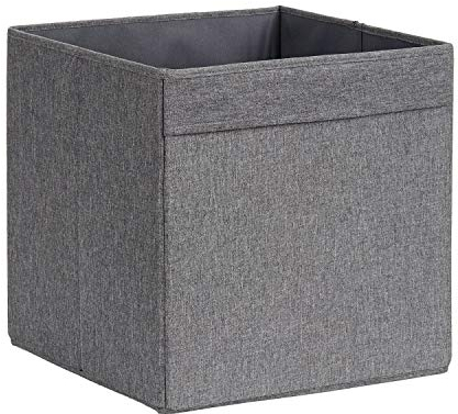 LOVE IT STORE IT Premium Aufbewahrungsbox - Kallax Einsatz aus Leinen - Verstärkt mit Holz - Quadratisch und stabil - Grau - 33x33x33 cm