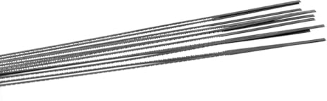 WITTKOWARE 12 Stück Laubsägeblätter für Holz oder Kunststoff, erstklassige Qualität, Länge 130mm, Größe 0 (sehr fein)